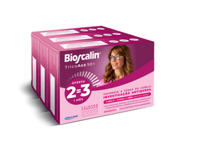Bioscalin TricoAGE 50+ – Suplemento para Queda de Cabelo na Menopausa Pack 2=3