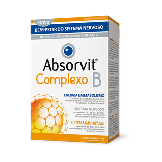 Absorvit Complexo B 30 Comprimidos | Vitaminas Essenciais