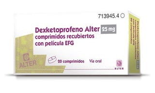 Dexcetoprofeno Alter 25 mg para Dor Ligeira a Moderada – 20 Comprimidos