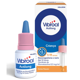 Vibrocil Actilong Gotas Nasais Infantil 0,5mg/mL - 10 mL | Alívio Rápido e Suave