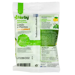 Herby Rebuçados para a Garganta Limão e Plantas 60g