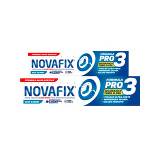 Novafix Pro3 Creme Adesivo Prótese sem Sabor 70g + Oferta Creme Adesivo 50g