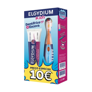 Kit Pasta Dentes ELGYDIUM Kids 3-6 Anos Frutos Silvestres + Escova