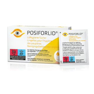 Posiforlid Toalhitas de Higiene das Pálpebras – limpeza suave para olhos sensíveis