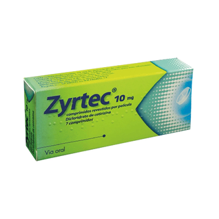 Zyrtec 10 mg Anti-histamínico para Alergias 7 Comprimidos