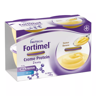 Fortimel Creme Proteico Banana para Gestão Nutricional – 4 x 125 g