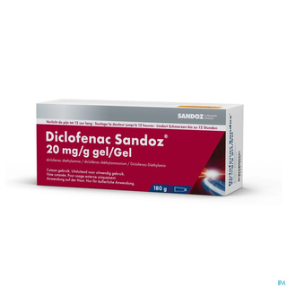 Diclofenac Gel Forte 20 mg/g para Dores Musculares e Articulares 180 g
