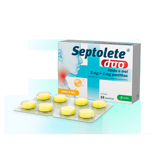 Septolete Duo Limão e Mel 3 mg + 1 mg – 16 Pastilhas
