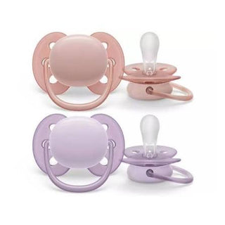 Philips Avent Chupeta 0-6 meses x2 - Ultra Soft (Rosa e Lilás)