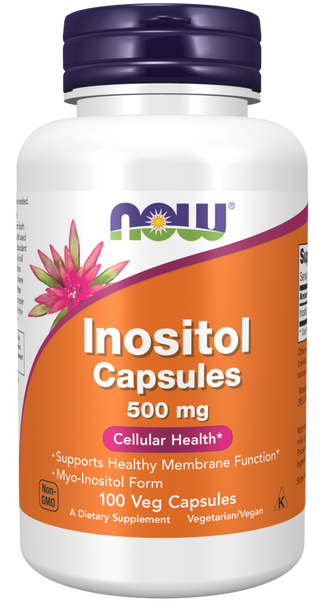 NOW Inositol 500 mg x 100 Cápsulas Vegetais - Equilíbrio Nervoso