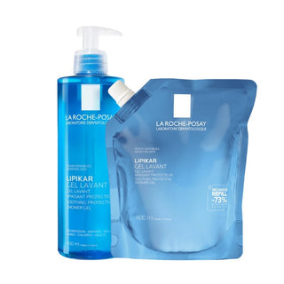 La Roche Posay PACK Lipikar Limpeza Familiar Gel Lavante 400mL + REFILL 400mL