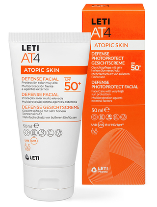 LetiAT4 Defense Creme Facial SPF50+ Pele Atópica 50ml
