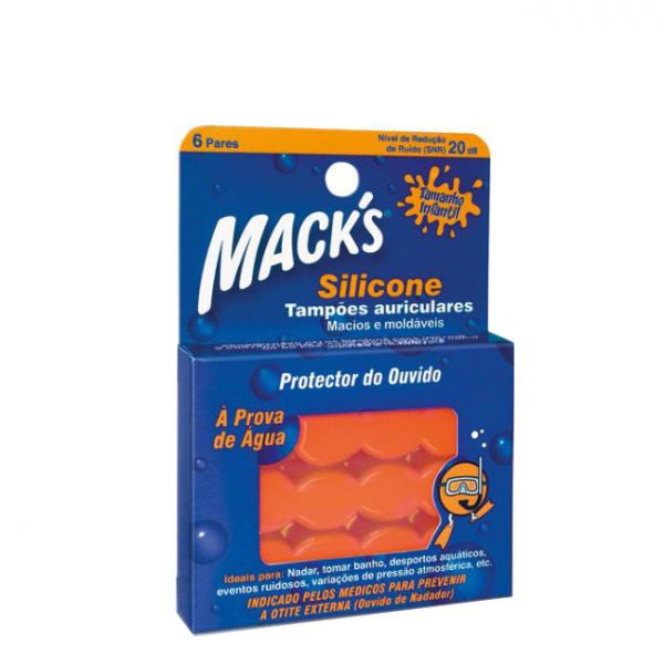 Mack's Tampão Otorrino Silicone Kids x 12
