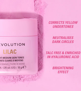 Makeup Revolution Pó Solto Baking Sweet Lilac 30g – Fixação & Luminosidade