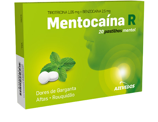 Mentocaina R 20 Pastilhas Mentol