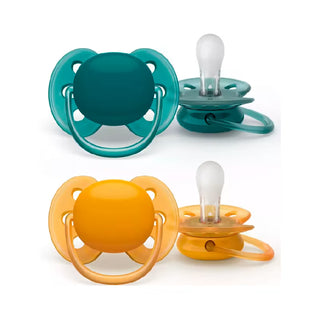 Philips Avent Chupeta 6-18 meses x2 - Ultra Soft (Verde e Ocre)