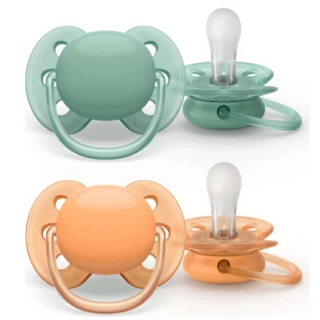 Philips Avent Chupeta 0-6 meses x2 - Ultra Soft (Verde e Ocre)
