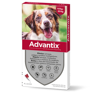 Advantix Cães 10-25kg Pipetas 2,5ml x 4
