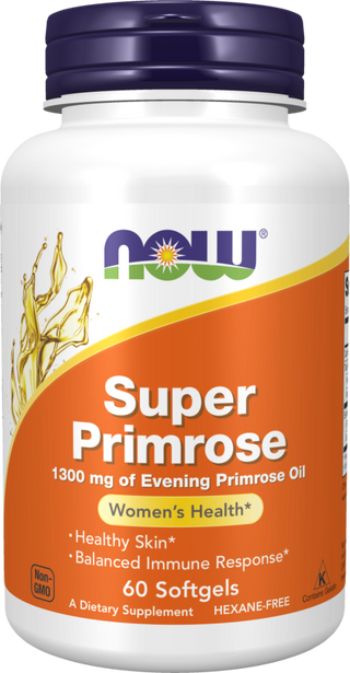 NOW Super Primrose 1300 mg x 60 Cápsulas Moles - Equilíbrio Hormonal