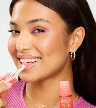 Makeup Revolution Óleo labial Pout Lip - Juicy Peach
