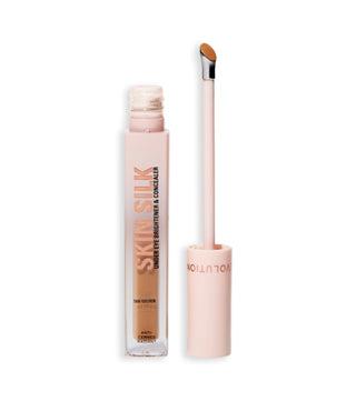 Makeup Revolution Skin Silk Brightener & Concealer – Tan Golden