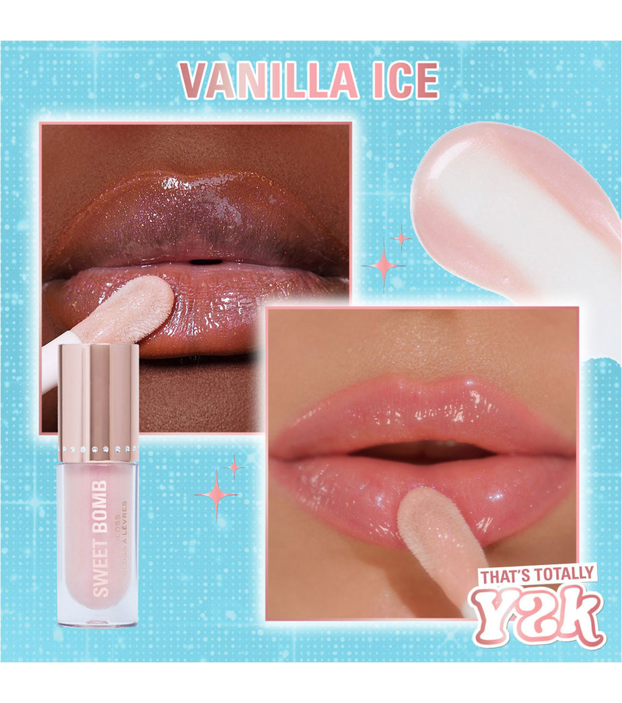 Makeup Revolution *Y2K Baby* Gloss Sweet Bomb - Vanilla Ice White Holo
