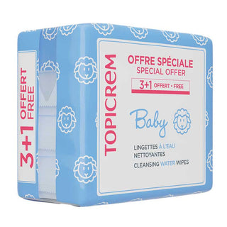 Topicrem BABY Toalhitas de Água 4 x 60 Unidades - Pack Promocional 3+1
