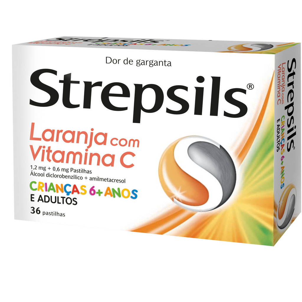 Strepsils Laranja com Vitamina C 36 Pastilhas
