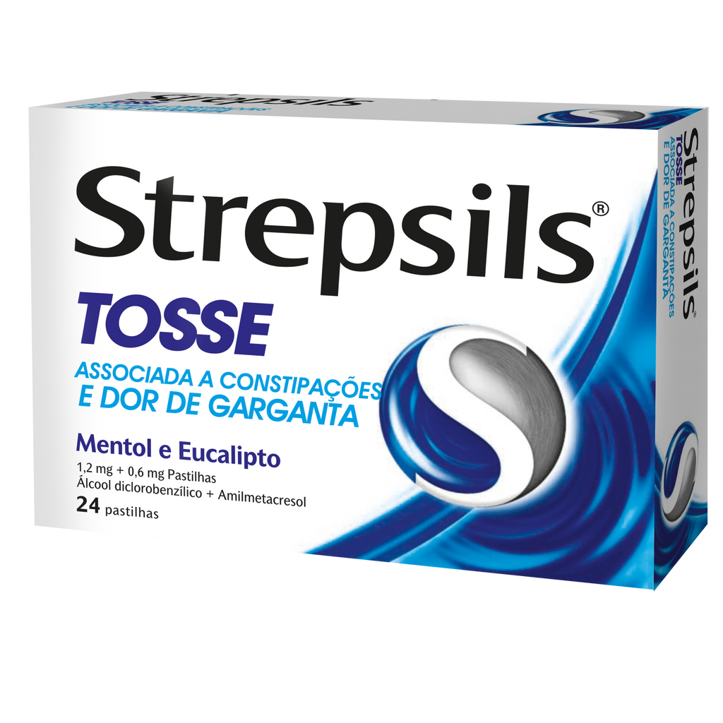 Strepsils Tosse, 1,2/0,6 mg x 24 Pastilhas