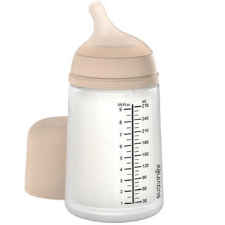 Suavinex Zero Zero Biberão Anticólicas Silicone Fluxo Médio 270 mL - Light