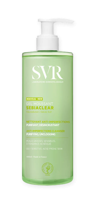 SVR Sebiaclear Gel Moussant 400mL – Gel de Limpeza Anti-Imperfeições