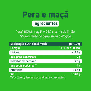 Smileat Boião Pera e Maçã Biológico 130g