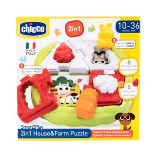 Chicco Puzzle 2 em 1 Casa e Quinta - Brinquedo Educativo