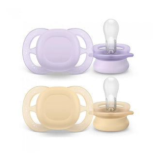Philips Avent Chupeta 0-2 meses x2 - Ultra Start (Amarela e Lilás)