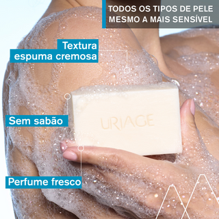 Uriage Creme Lavante Sólido 125g – Limpeza & Nutrição
