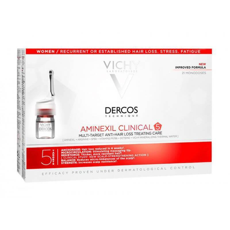Vichy Dercos Aminexil Clinical Mulher 21 ampolas