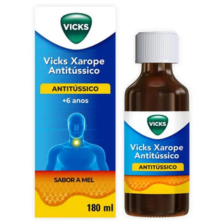 Vicks Xarope Antitússico Mel 180mL – Tosse Seca & Irritação