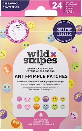 Wild Stripes Pimple Patches Smile Stop 24 Unidades - Adesivos Anti-Imperfeições