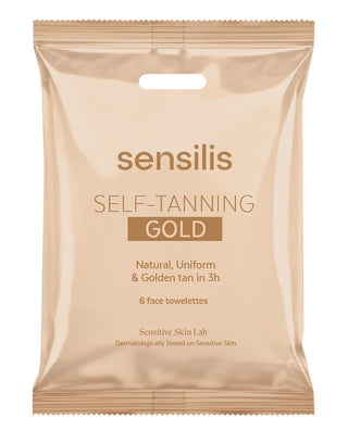 Sensilis Toalhitas Auto-Bronzeadoras Gold x6 – Bronzeado Natural & Uniforme