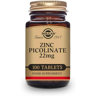 Solgar Zinc Picolinato 22mg x 100 Comprimidos - Imunidade e Pele