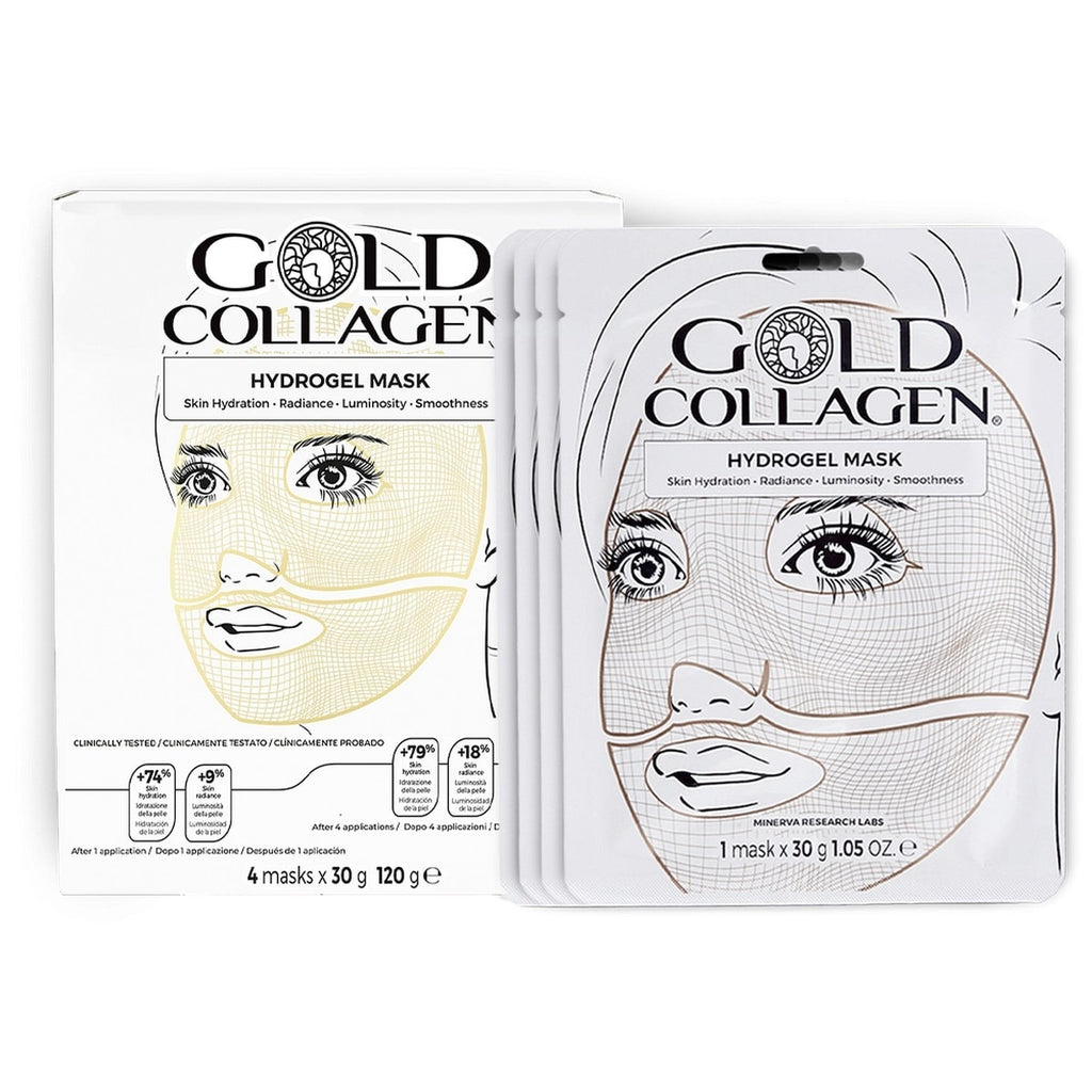 Gold Collagen Máscara Hidratante de Hidrogel 4 unidades