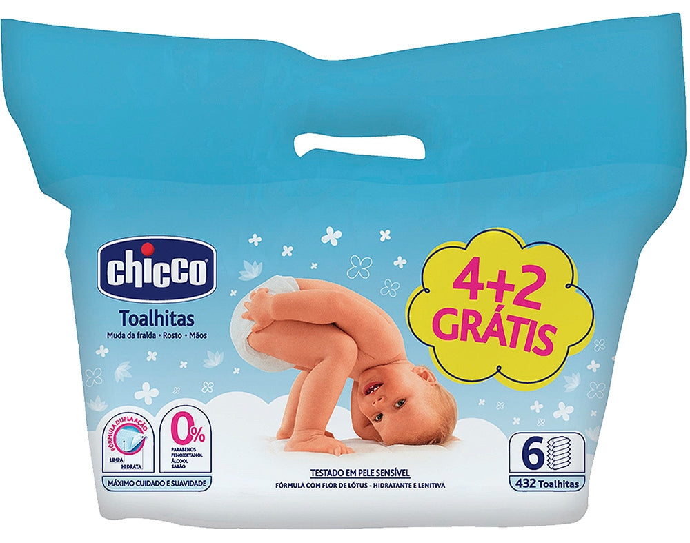 Chicco Toalhitas de Bebé 6 x 72 unidades