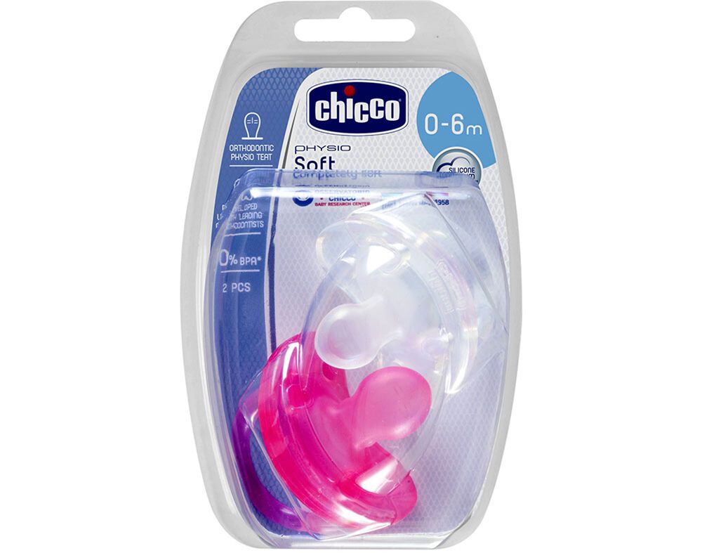 Chicco Chupeta Physio Soft 0-6 meses Transparente