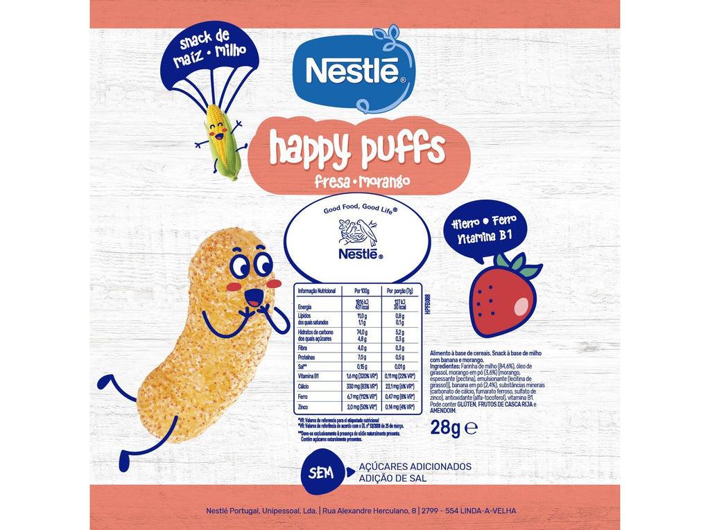 Nestlé Happy Puffs Morango 28g