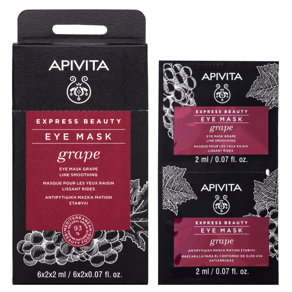 Apivita Express Beauty Máscara De Olhos Antirrugas De Uva 2x2 mL