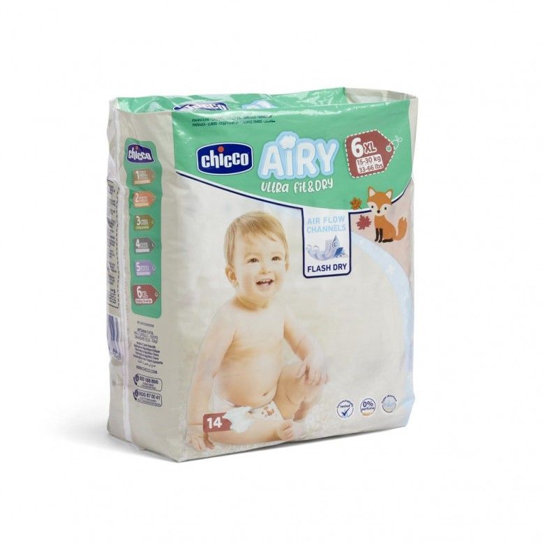 Chicco Fraldas Dry Fit Advanced T6 16-30kg x 14 unidades