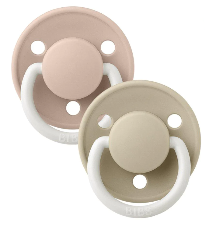 BIBS DE LUX Night Chupetas 0-6 meses Blush/Vanilla x2