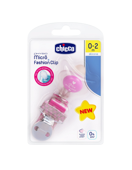 Chicco Pack Physio Micrò 0-2 meses Rosa + Fashion Clip