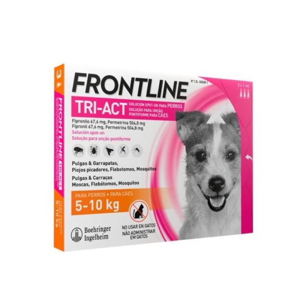 Frontline Tri-Act Cão 5-10Kg x3 Pipetas