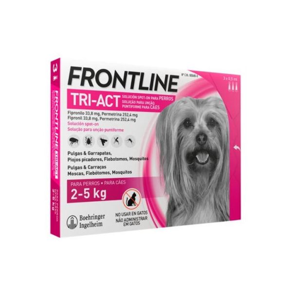 Frontline Tri-Act Cães 2-5Kg x3 Pipetas